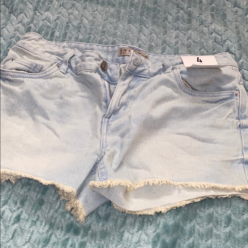 Mid rise jean shorts